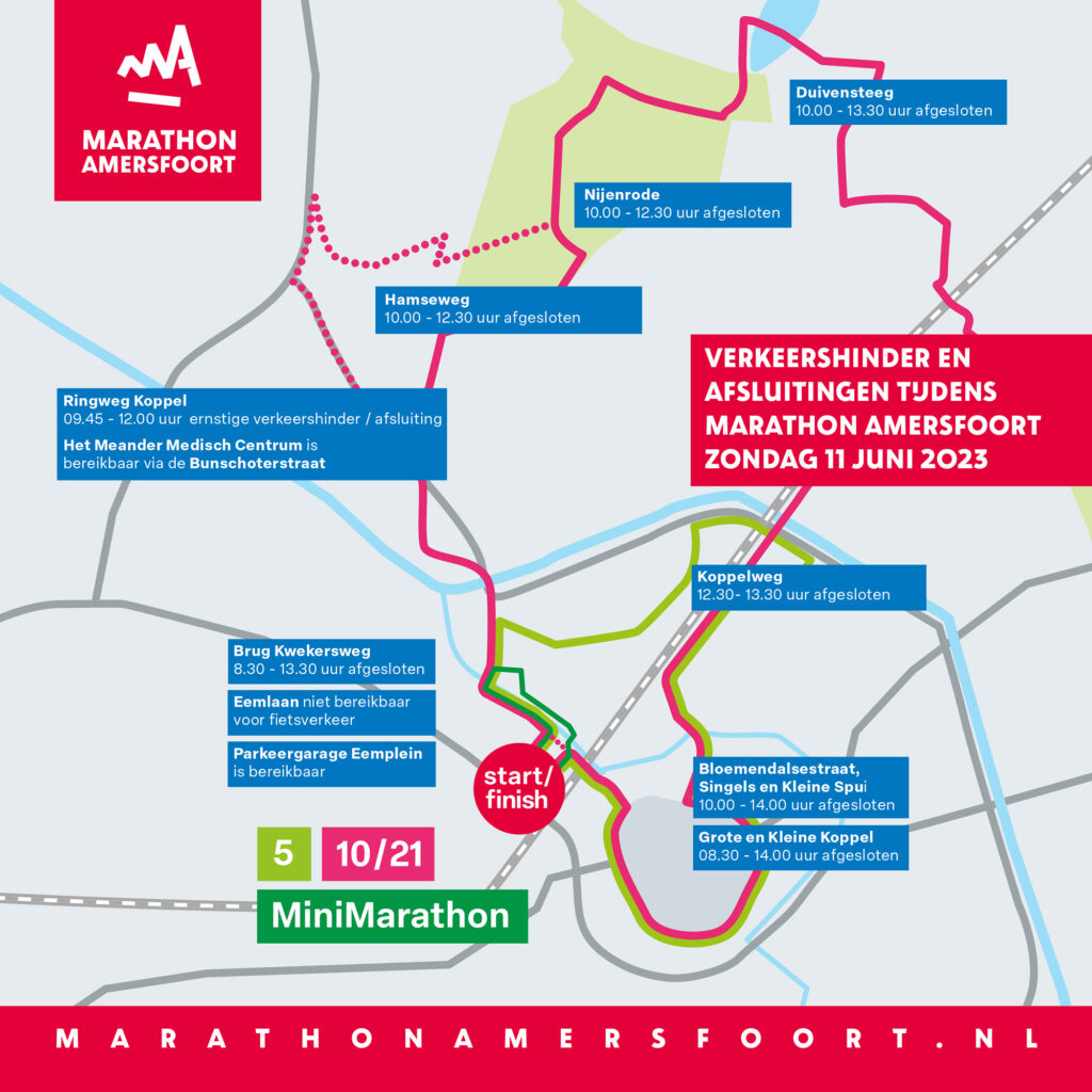 Verkeershinder Marathon Amersfoort 2023